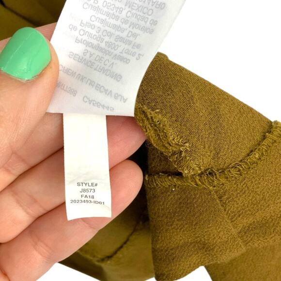 Madewell Downtown Tie-Back Dress Weathered Olive Size Large $118 MSRP - Picture 6 of 9